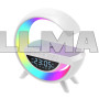 Настольная смарт лампа ночник RGB G-Smart BT-3401 3в1 с часами белая